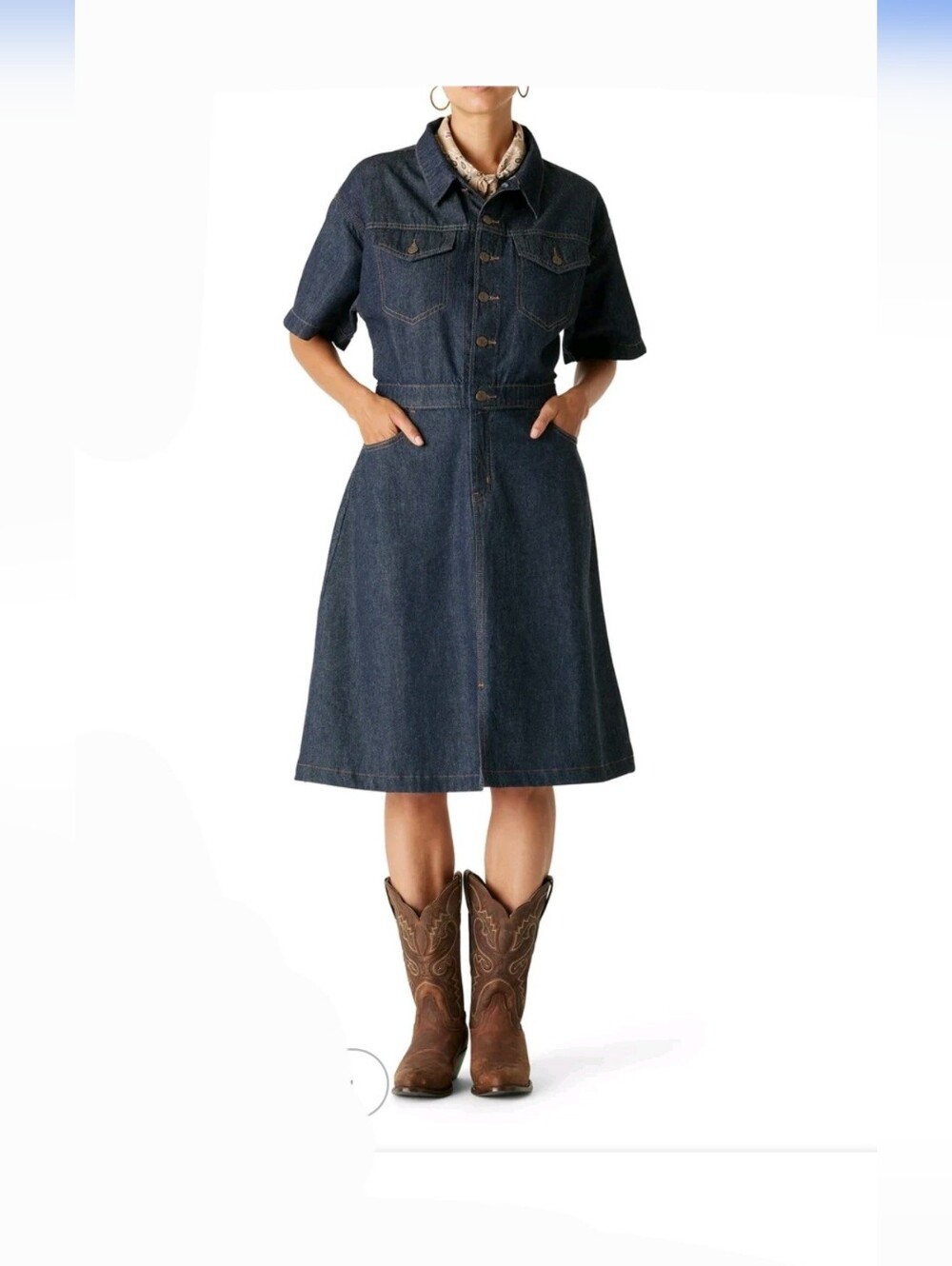 Levi Strauss Signature Vintage '95 desert rain wash shirtdress size Small new